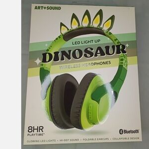 LED LIGHT UP DINOSAUR HEADPHONES